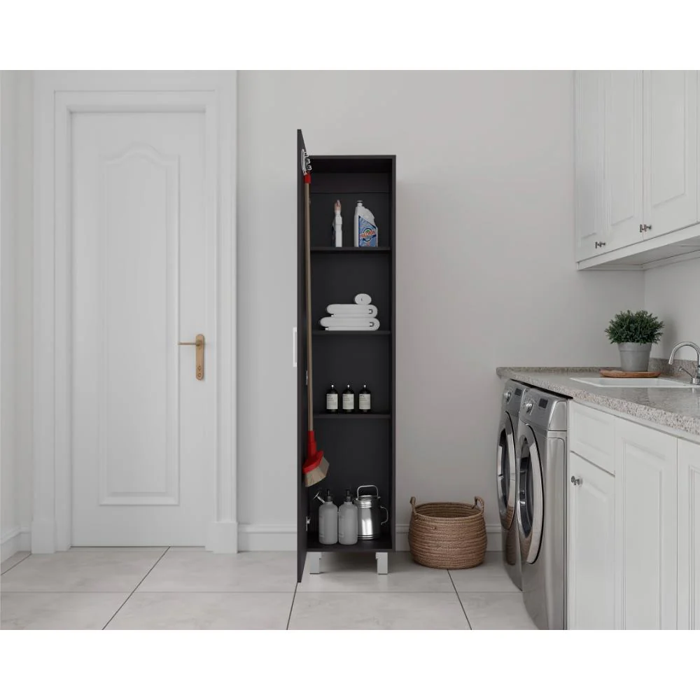 Mueble de Aseo Vinto,  Wengue, Con colgador de escobas ZF - Image 6