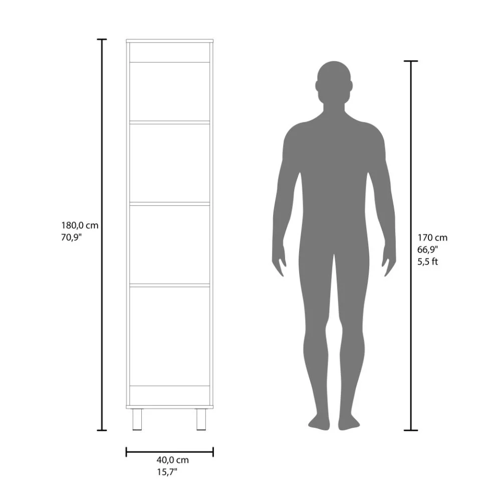 Mueble de Aseo Vinto,  Wengue, Con colgador de escobas ZF - Image 8