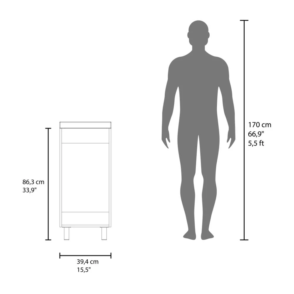 Mueble Lavamanos a Piso Oxford, Wengue, Incluye Lavamanos 40cm ZF - Image 8