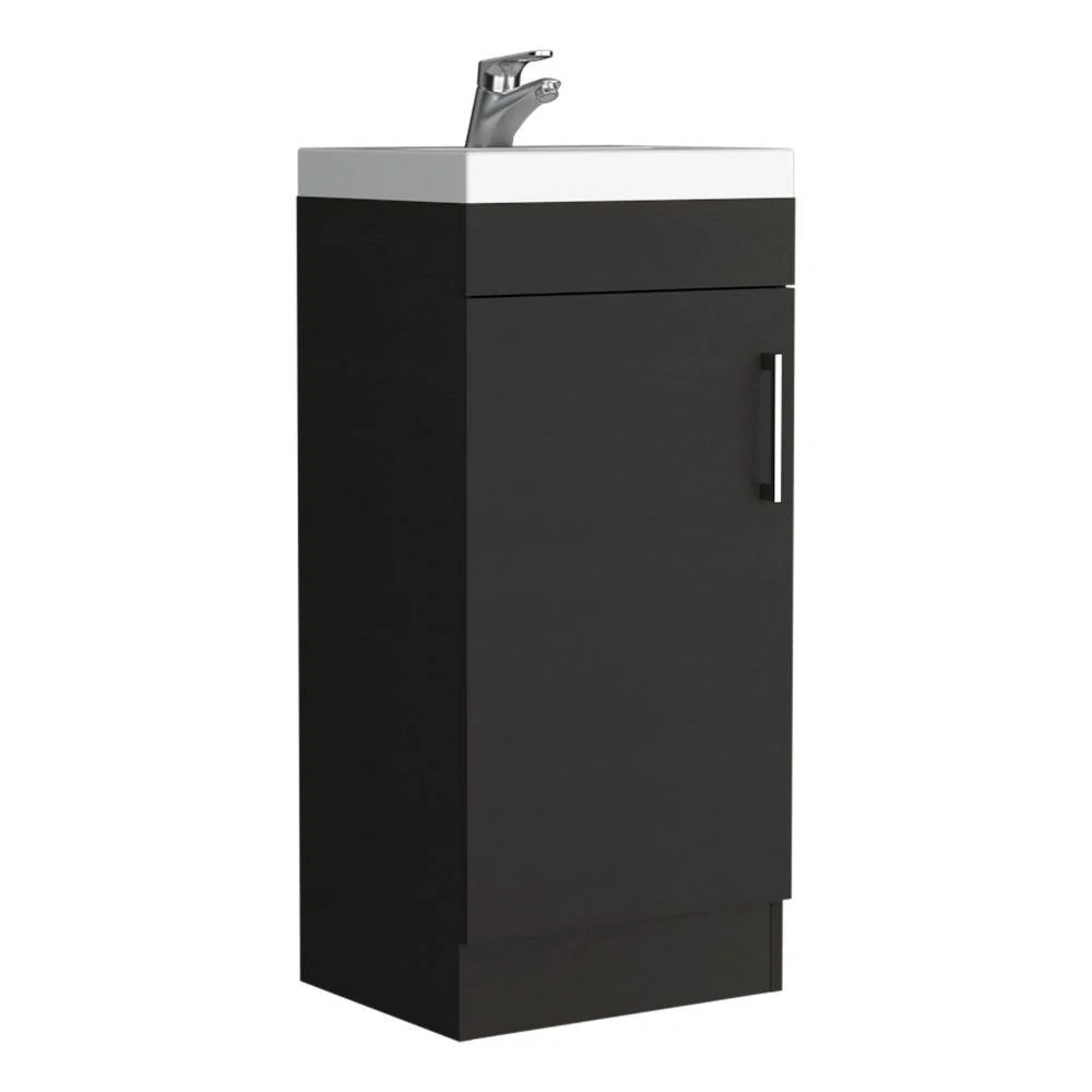 MUEBLE PARA LAVAMANOS OPORTO, WENGUE, CON UNA PUERTA ABATIBLE ZF