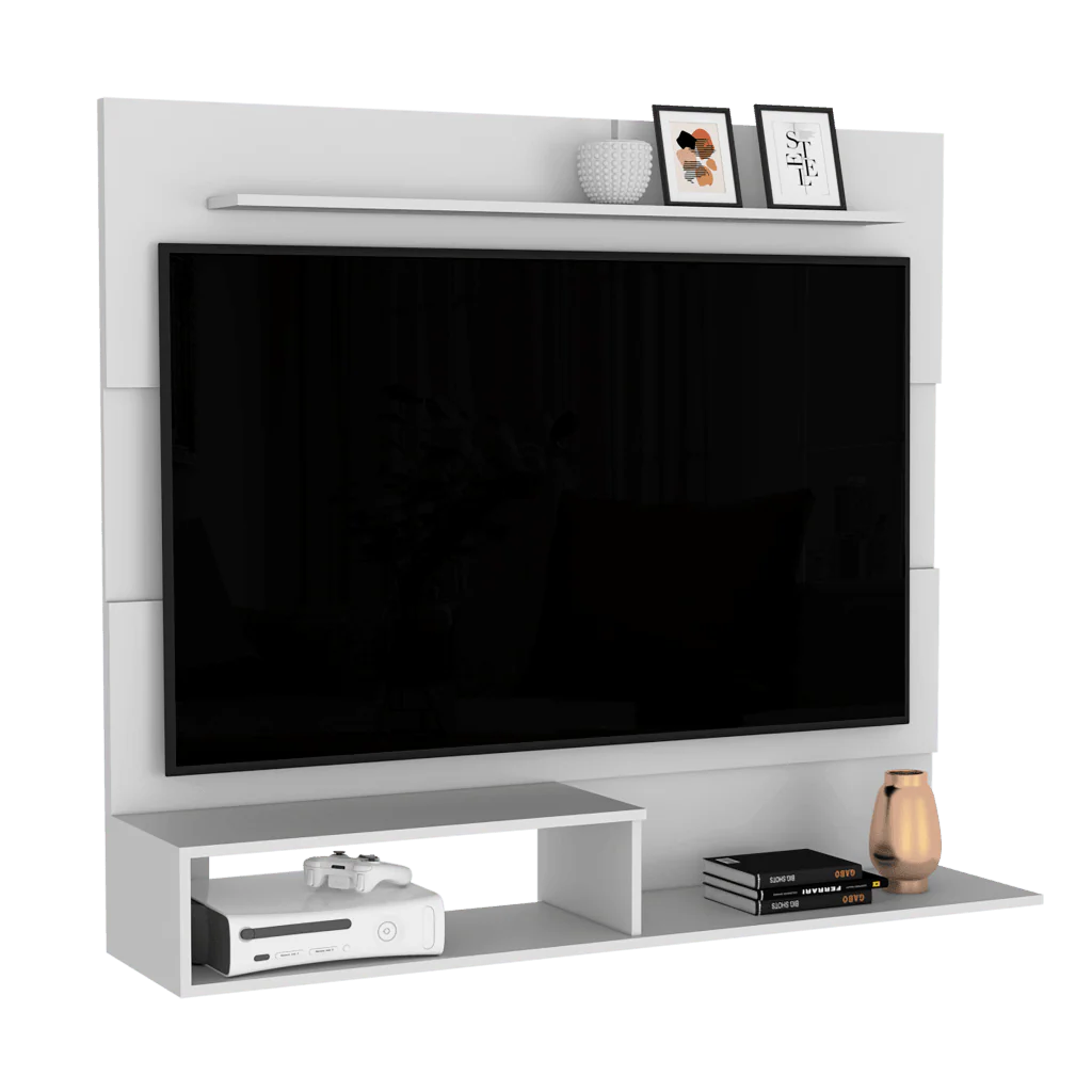 MUEBLE MULTIUSOS ASCHER, BLANCO, CON ESPACIO PARA TELEVISOR DE HASTA 55 PULGADAS - Image 2