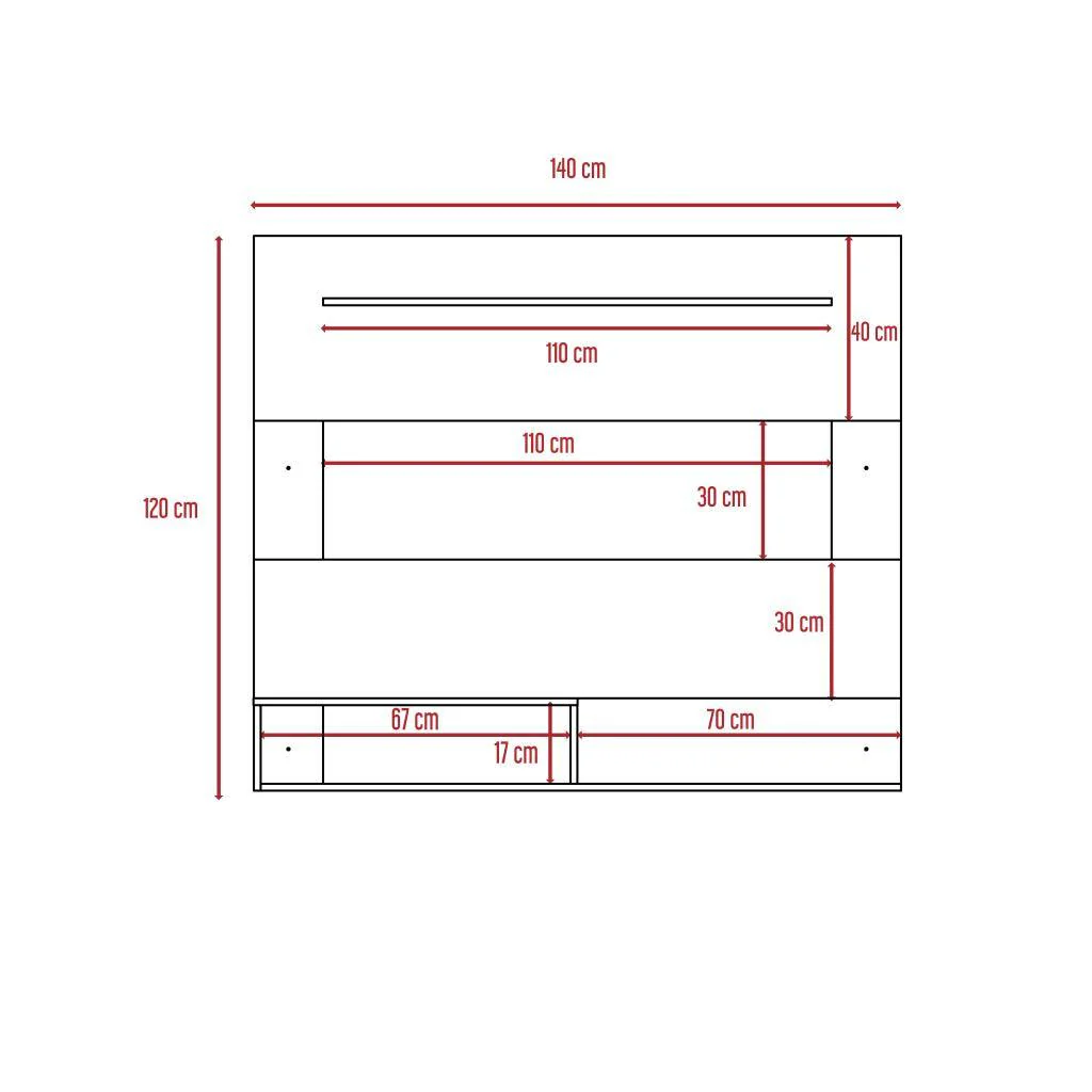 MUEBLE MULTIUSOS ASCHER, BLANCO, CON ESPACIO PARA TELEVISOR DE HASTA 55 PULGADAS - Image 7
