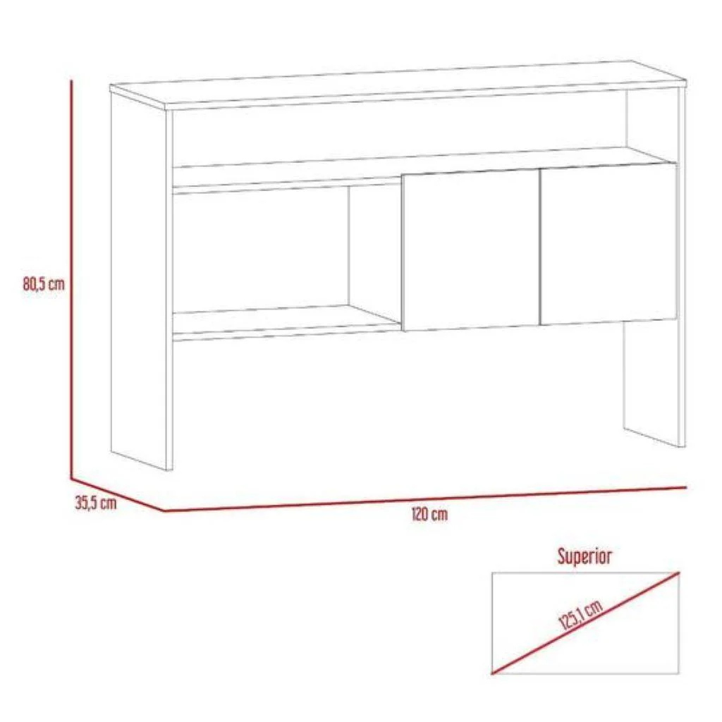 MUEBLE MULTIUSOS CLASIC, COBRE Y WENGUE, CON DOS PUERTAS Y DOS ENTREPAÑOS - Image 7