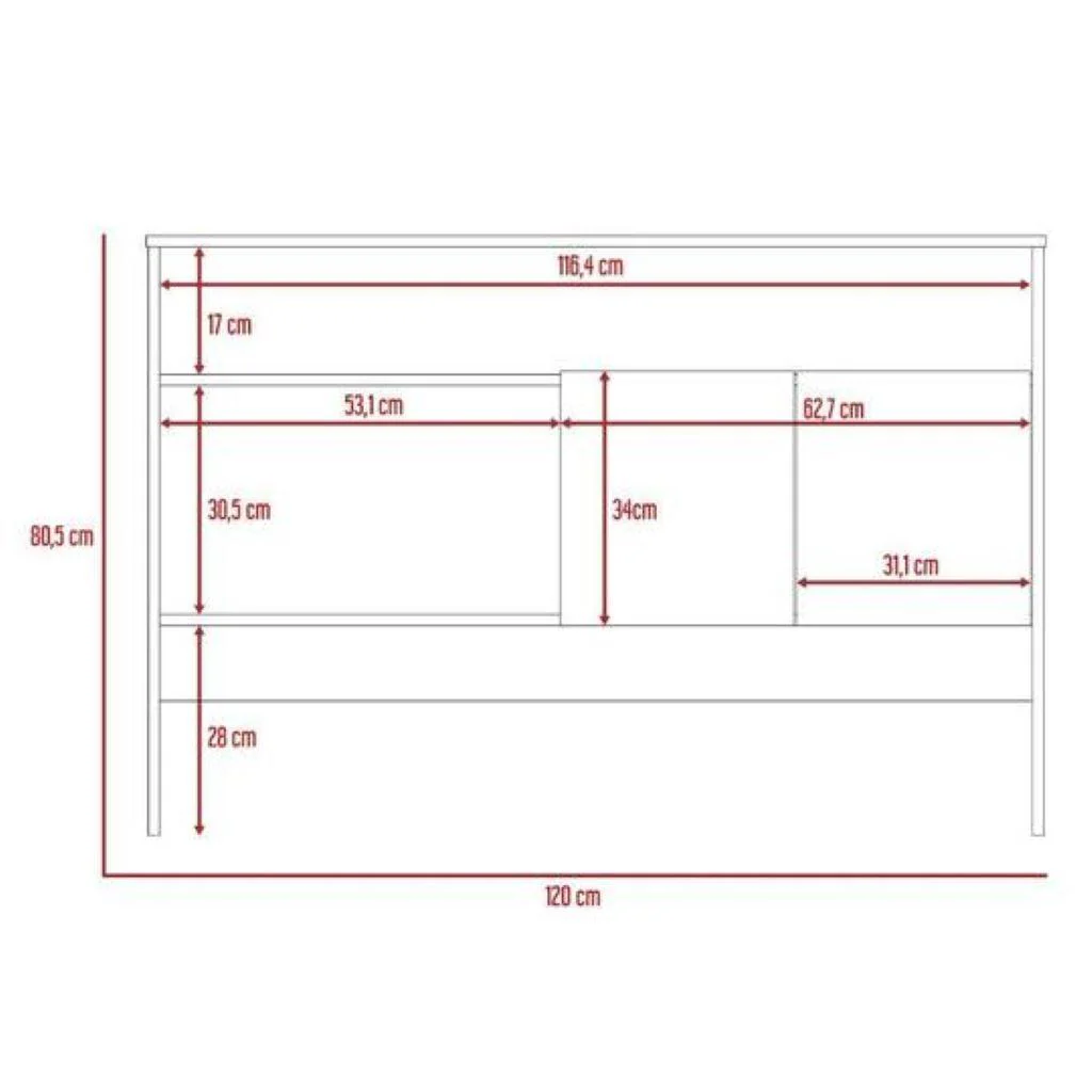 MUEBLE MULTIUSOS CLASIC, COBRE Y WENGUE, CON DOS PUERTAS Y DOS ENTREPAÑOS - Image 8