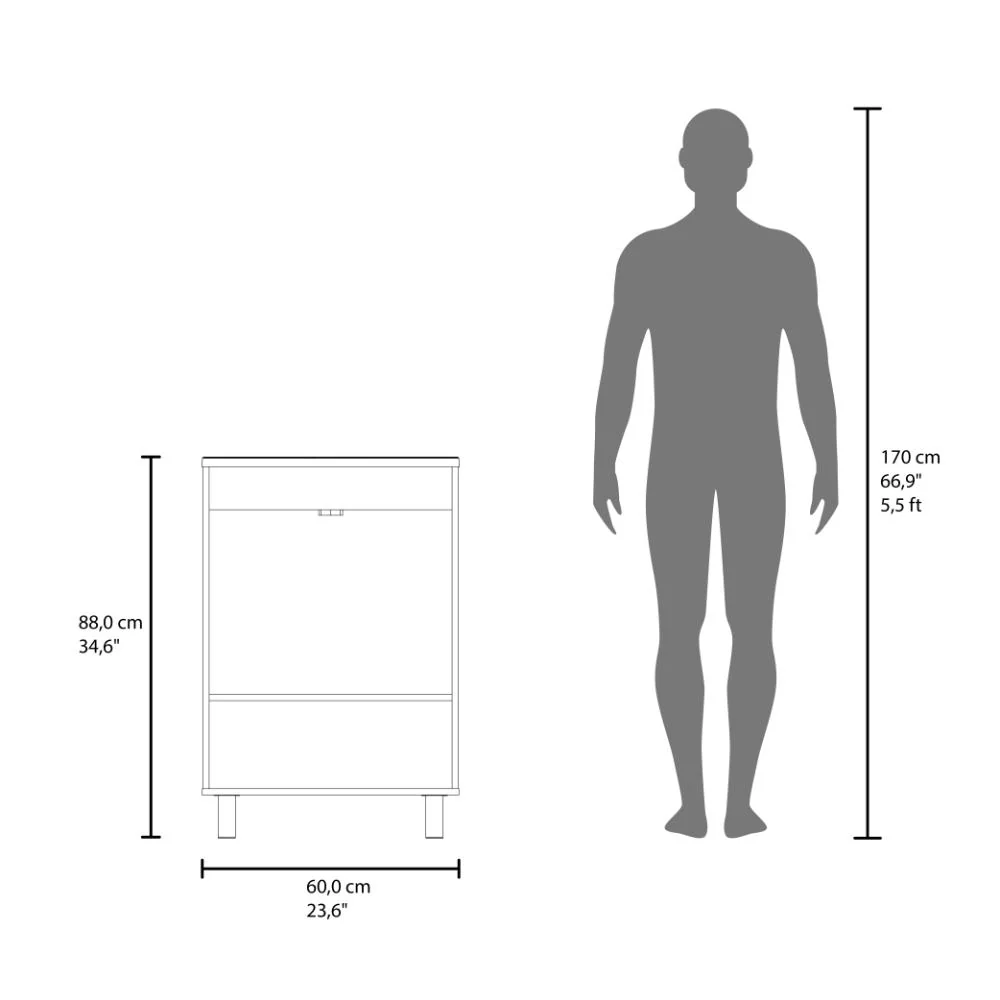 Mueble para Lavamanos Haysi, Wengue, dos puertas abatibles y entrepaño, incluye lavamanos ZF - Image 8