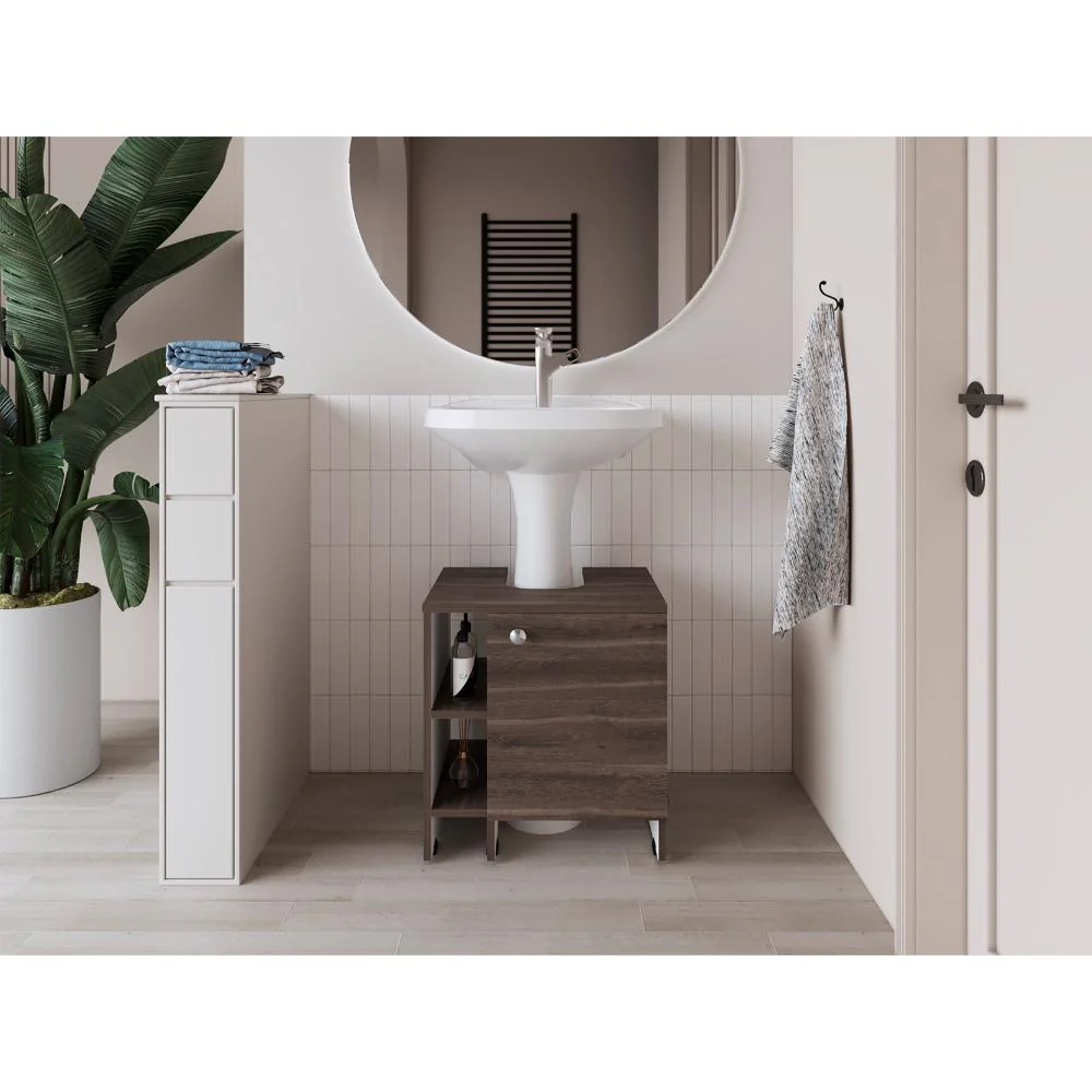 MUEBLE PARA LAVAMANOS OMAHI, MILAN Y BLANCO DUQUEZA, CON VARIEDAD DE ENTREPAÑOS - Image 3
