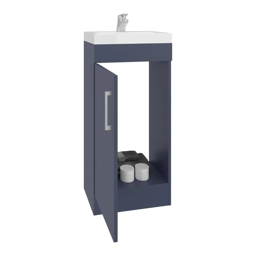 MUEBLE PARA LAVAMANOS OPORTO, KRONOS AZUL, CON UNA PUERTA ABATIBLE