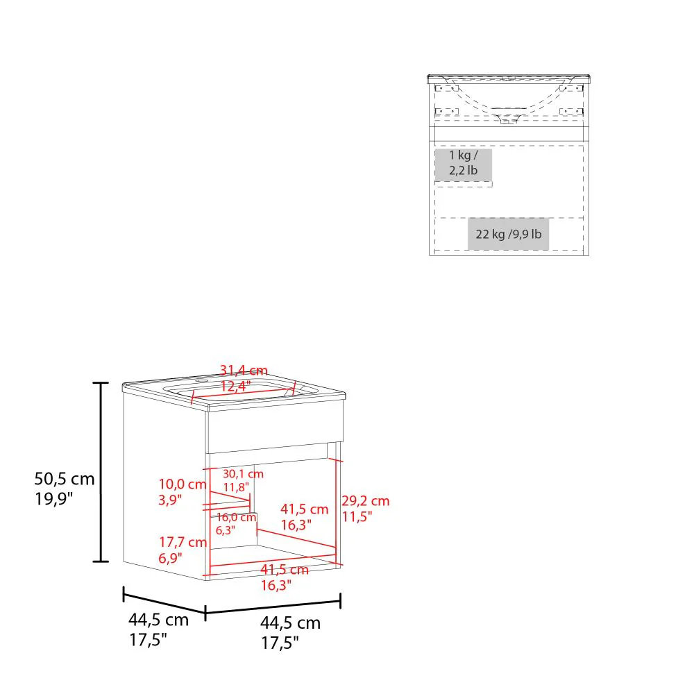 MUEBLE PARA LAVAMANOS PRIMAX, WENGUE, CON ESPACIO PARA UBICAR OBJETOS DE ASEO ZF - Image 8