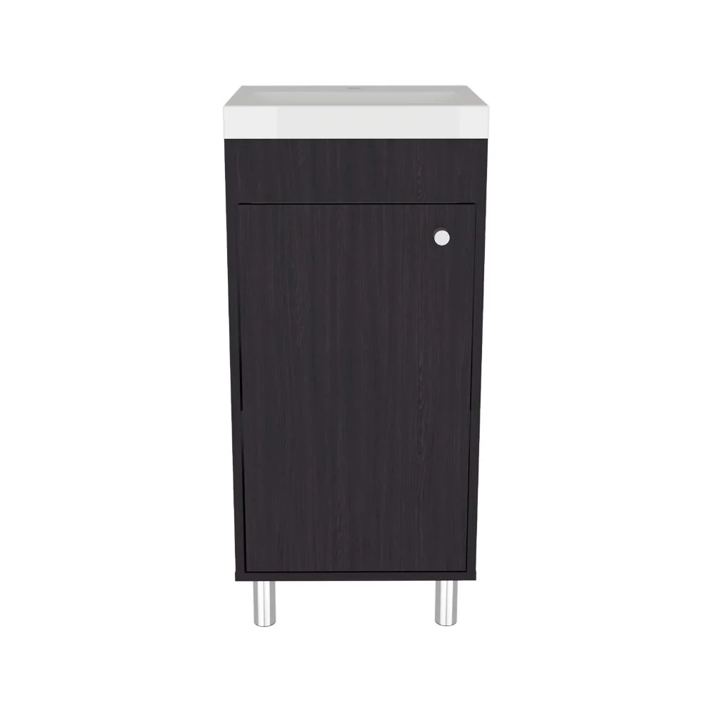 Mueble para Lavamanos Rivera, Wengue, con patas en acero y con gran espació para colocar objetos ZF - Image 6