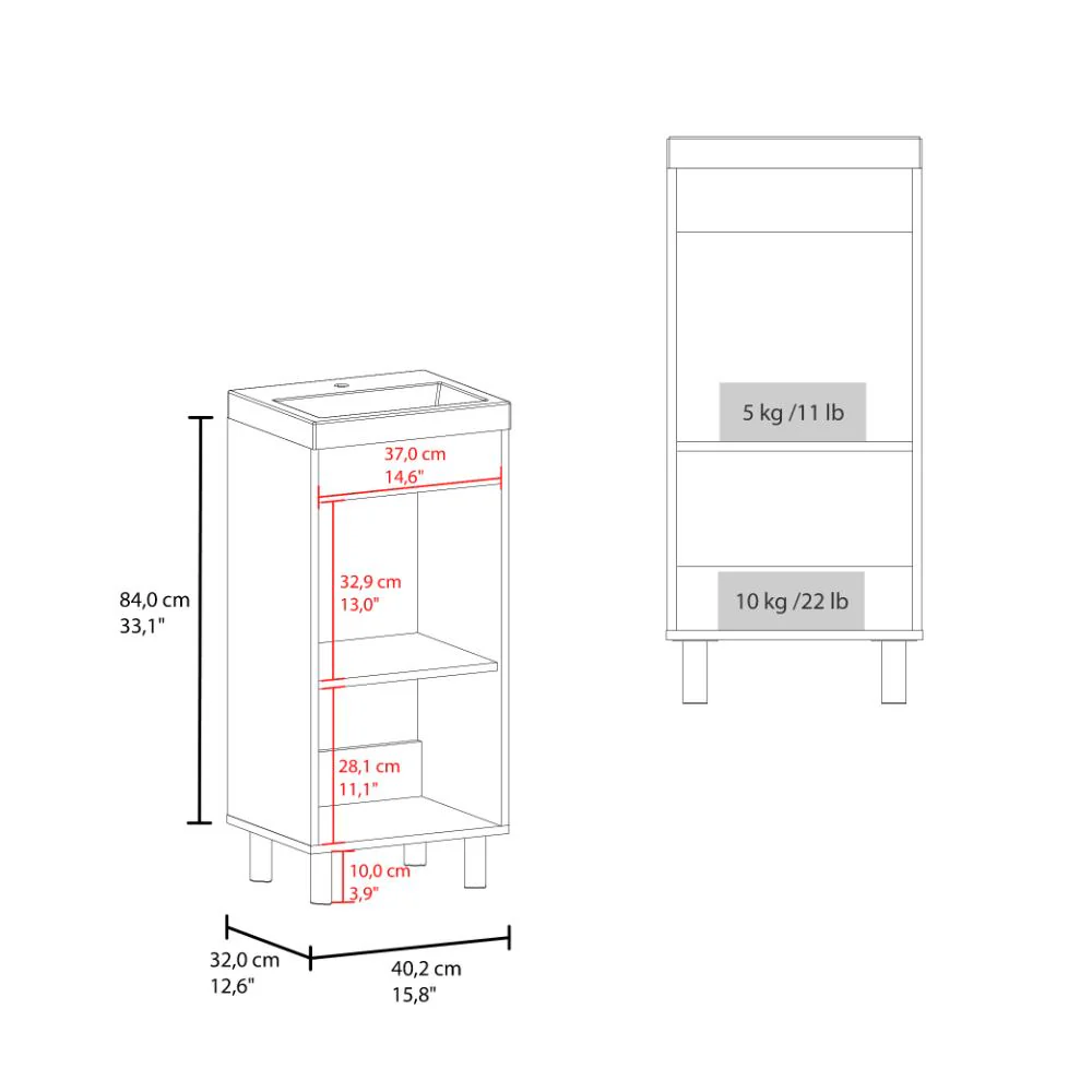 Mueble para Lavamanos Rivera, Wengue, con patas en acero y con gran espació para colocar objetos ZF - Image 8