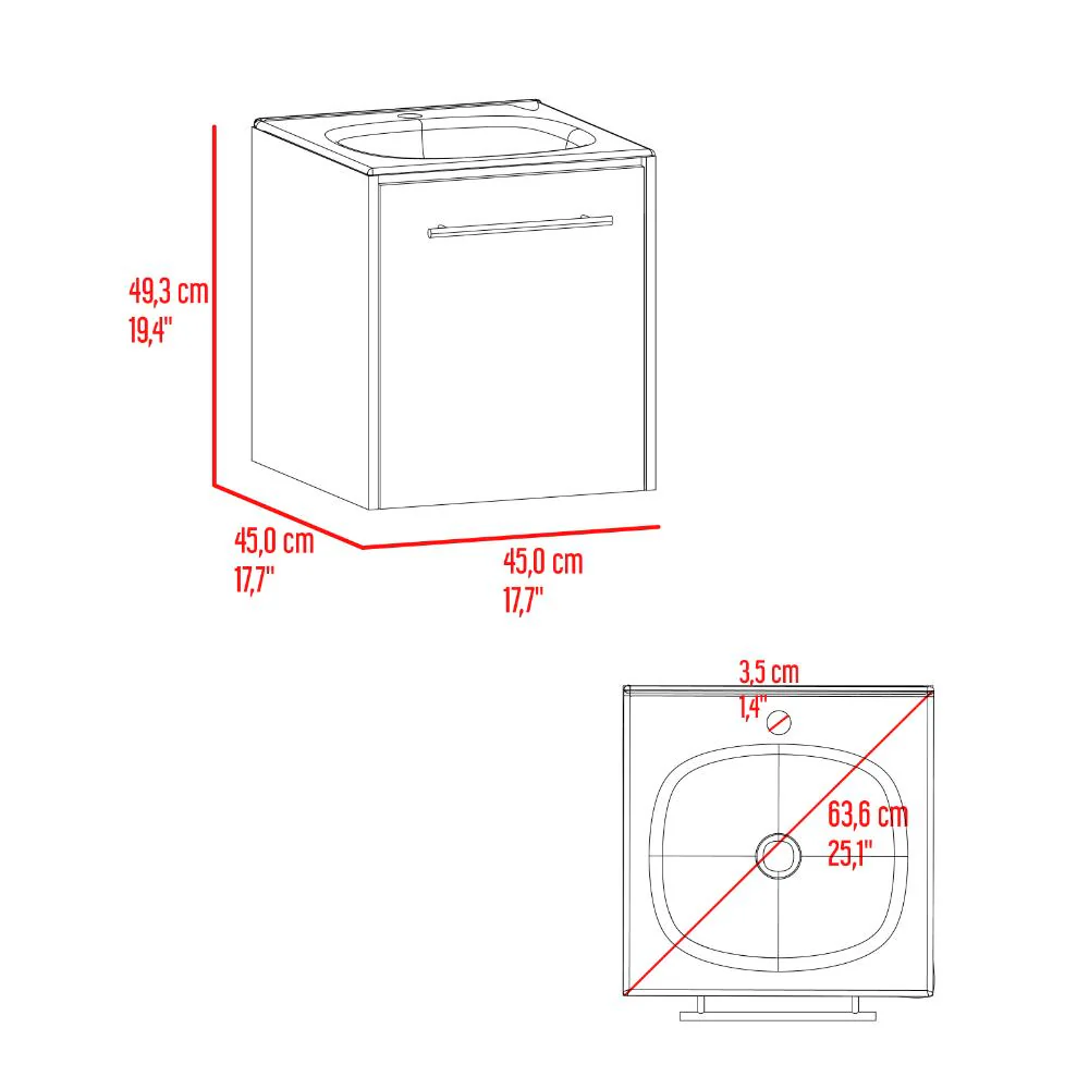 MUEBLE PARA LAVAMANOS VULCAN, MILAN Y CAPRI, INCLUYE LAVAMANOS CORONA EN PORCELANA SANITARIA - Image 11