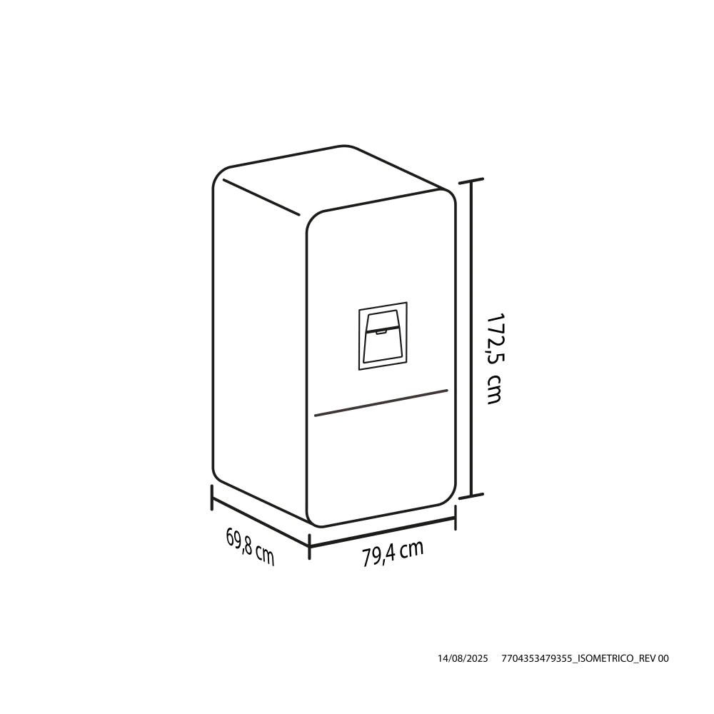 Nevera Haceb Bottom mount 543 litros con dispensador de agua inox - Image 5
