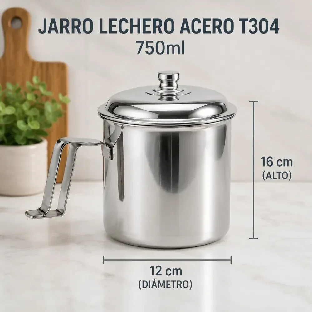 OLLETA JARRA LECHERA ACERO QUIRÚRGICO T304 750ML PREMIUM - Image 4