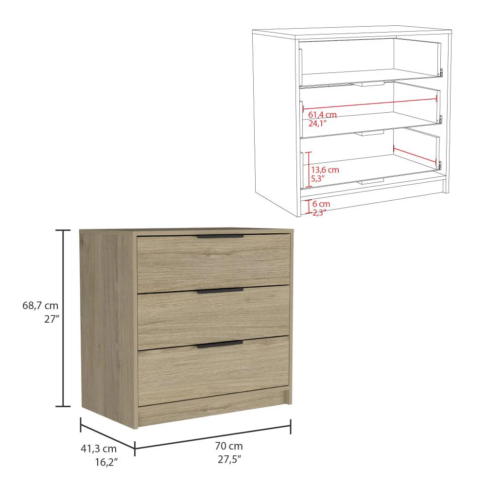ORGANIZADOR WESLEY, BEIGE Y BLANCO, CON TRES CAJONES - Image 14