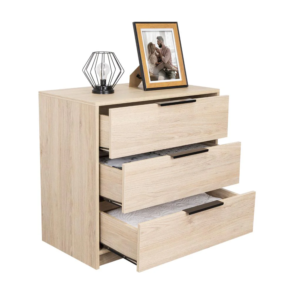 ORGANIZADOR WESLEY, BEIGE Y BLANCO, CON TRES CAJONES - Image 2