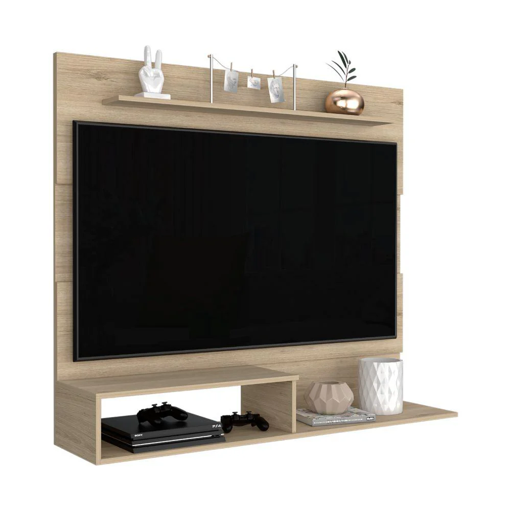 PANEL DE TV ASCHER, BEIGE, CON ESPACIO PARA TELEVISOR DE HASTA 55 PULGADAS ZF