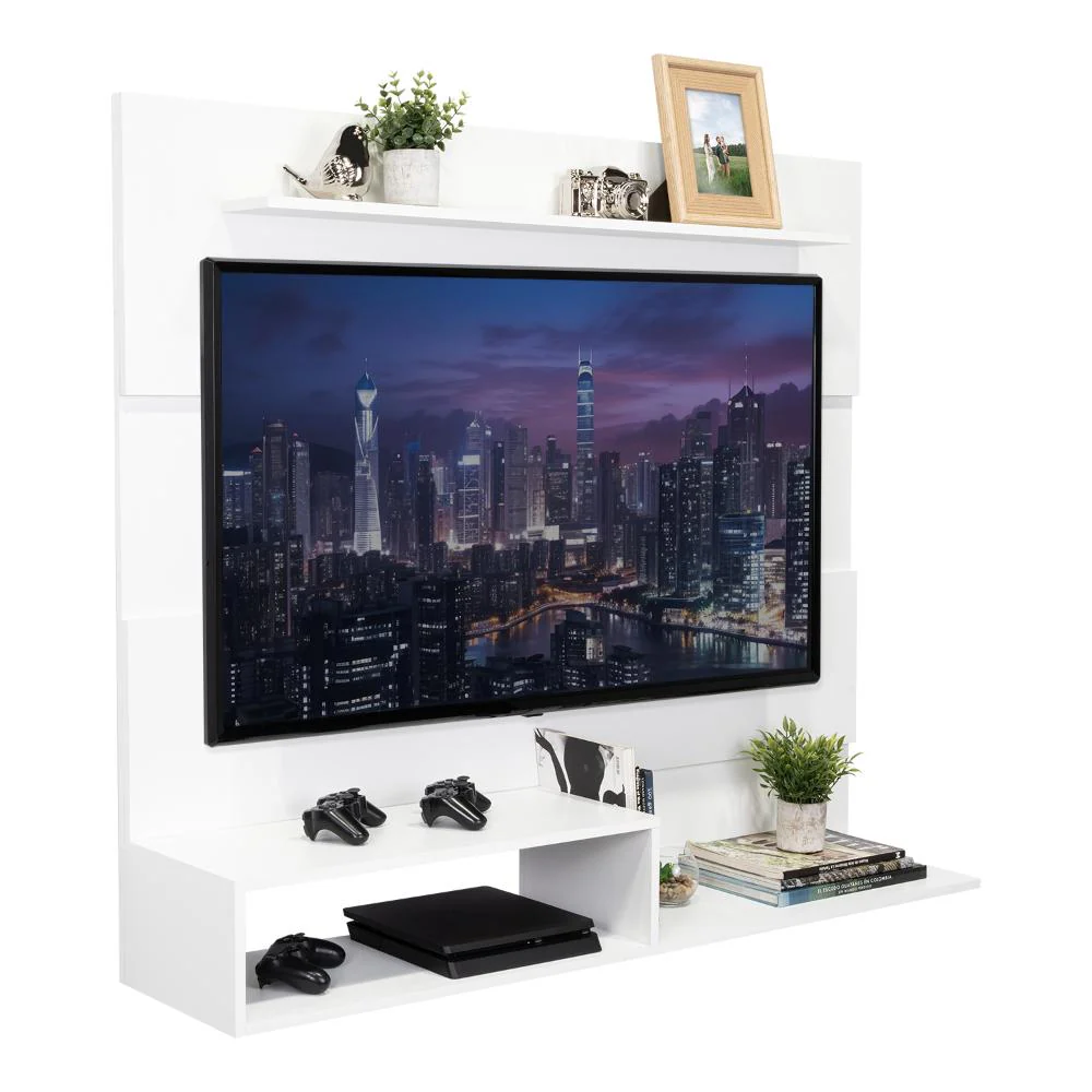 PANEL DE TV ASCHER, BLANCO, CON ESPACIO PARA TELEVISOR DE HASTA 55 PULGADAS - Image 2