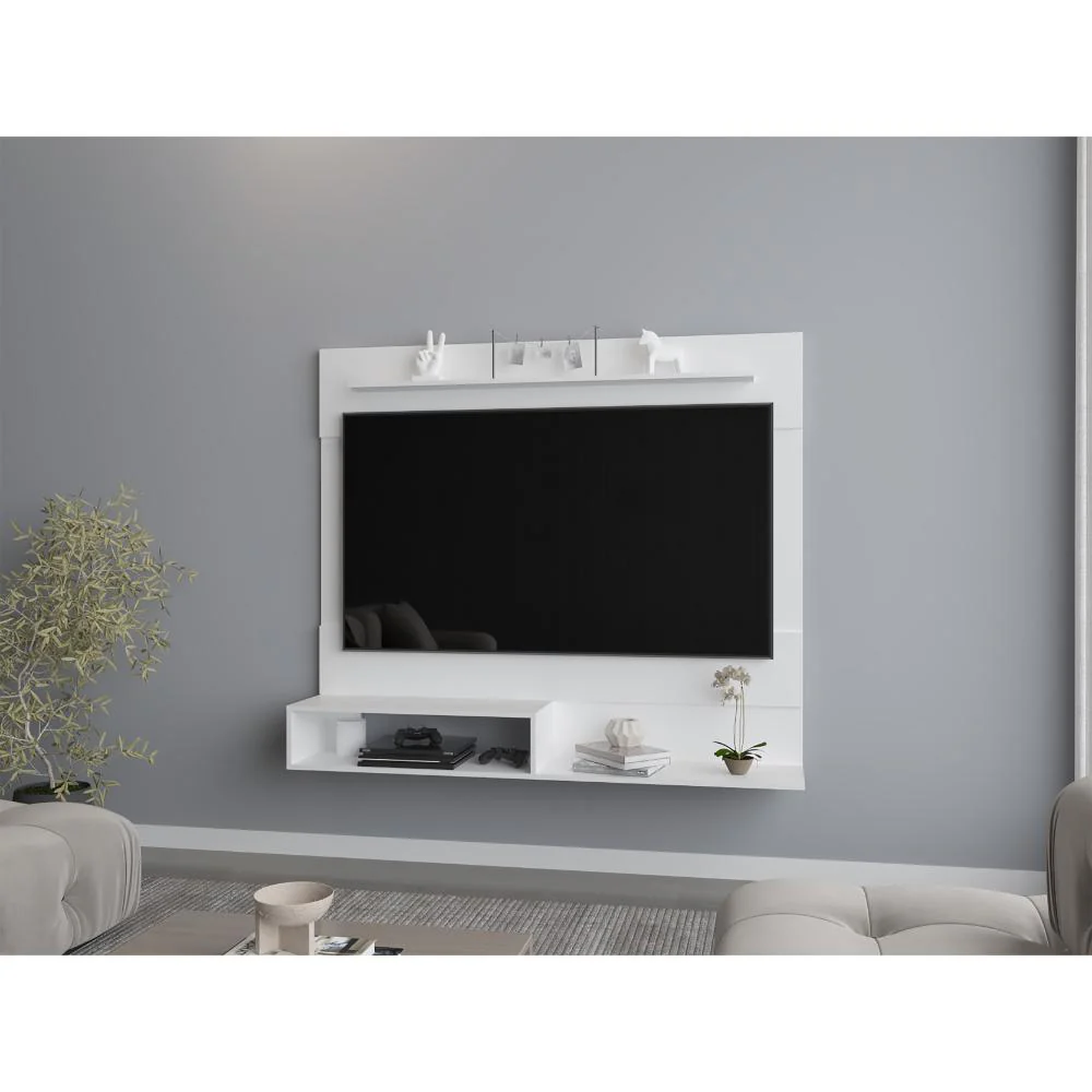 PANEL DE TV ASCHER, BLANCO, CON ESPACIO PARA TELEVISOR DE HASTA 55 PULGADAS ZF - Image 2