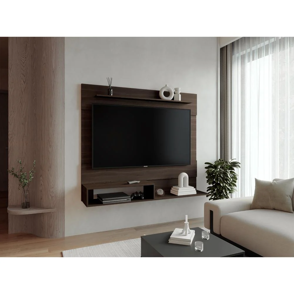 PANEL DE TV ASCHER, MILAN Y WENGUE CON ESPACIO PARA TELEVISOR DE HASTA 70 PULGADAS - Image 2