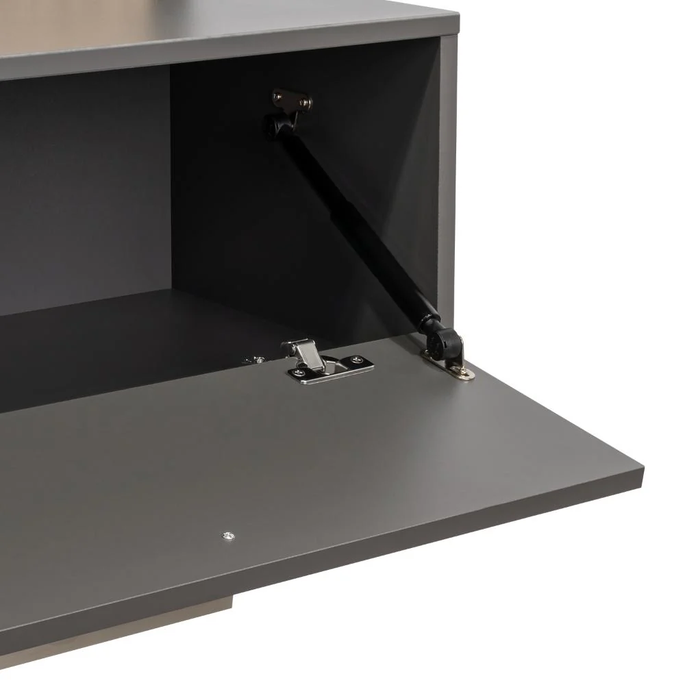 PANEL DE TV HOBER, PLATA OSCURO Y BARDOLINO, CON ESPACIO PARA TELEVISOR DESDE 55" HASTA 70" - Image 20
