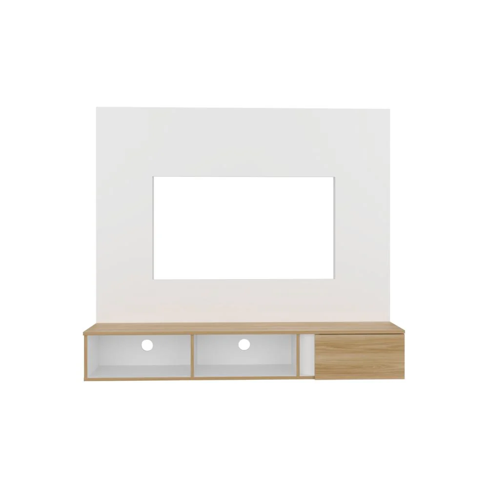 PANEL PARA TV LIGHT, BLANCO DUQUEZA Y FRESNO EUROPEO, CON ESPACIO PATA TELEVISOR DE 65" - Image 6