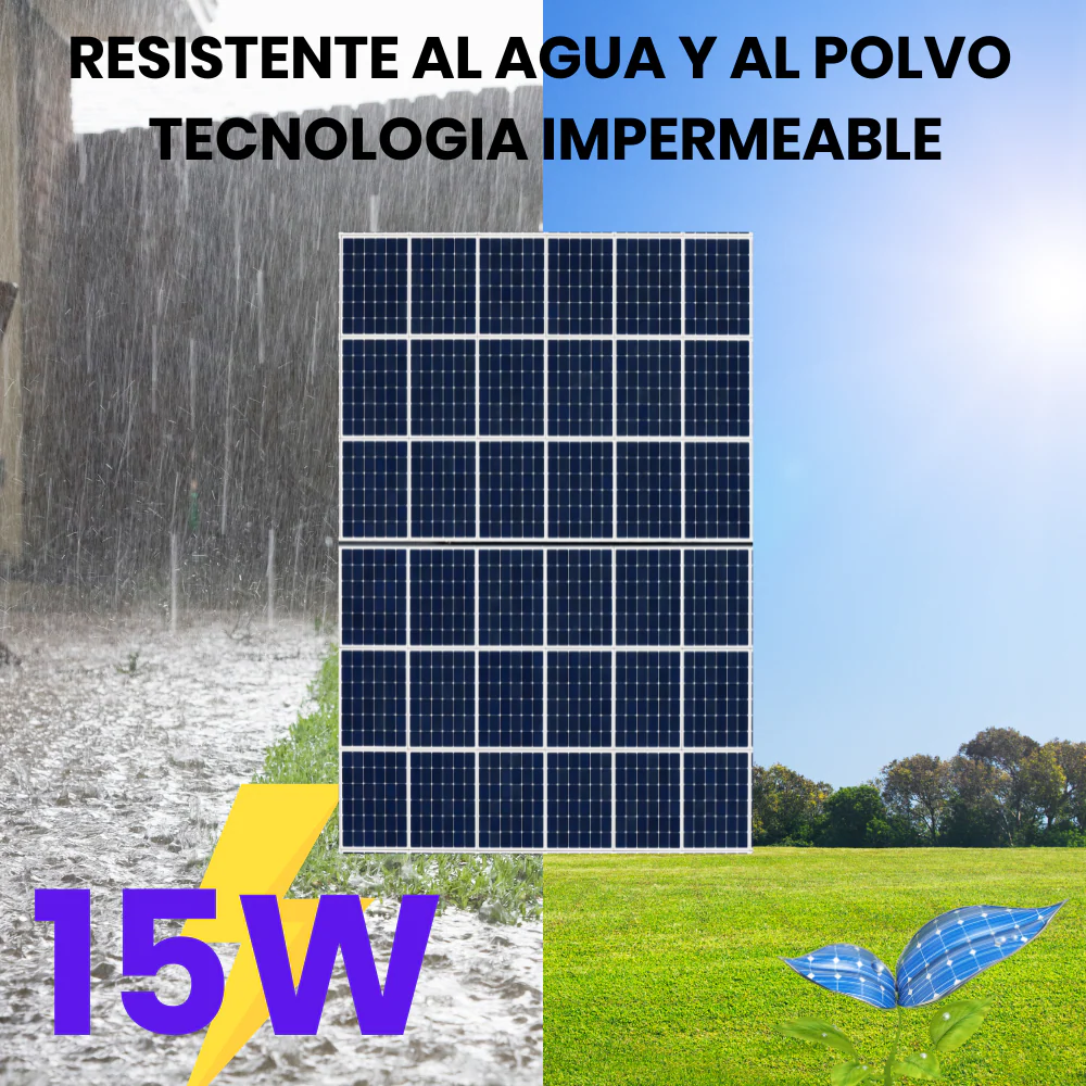 PANEL SOLAR DE BATERIA INTEGRADA RECARGABLE CARGA RÁPIDA 15W - Image 2
