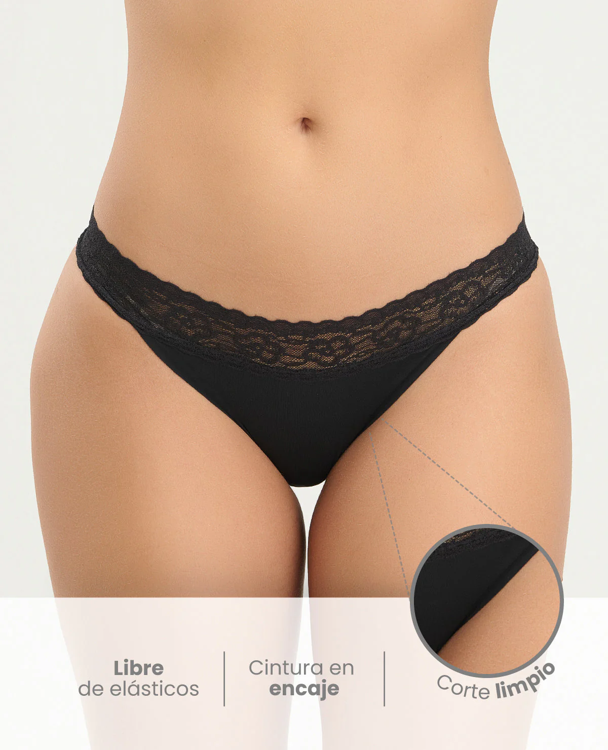 PANTY SEMIDESCADERADO | CINTURA EN ENCAJE - Image 4