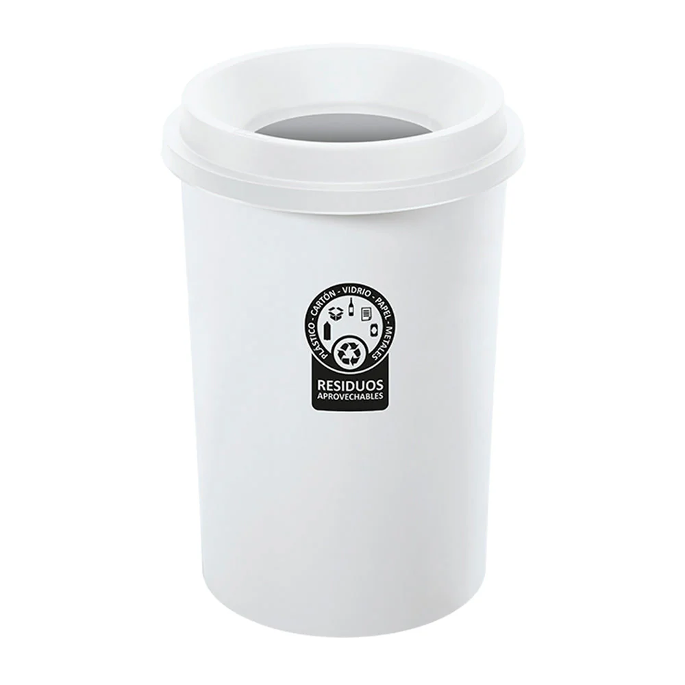 Papelera Evo 50 Litros Manejo Residuos Blanco