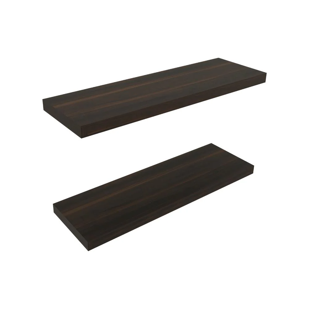 REPISA FLOTANTE MACA X2, CAOBA, CON ESPACIO PARA UBICAR OBJETOS ZF - Image 9
