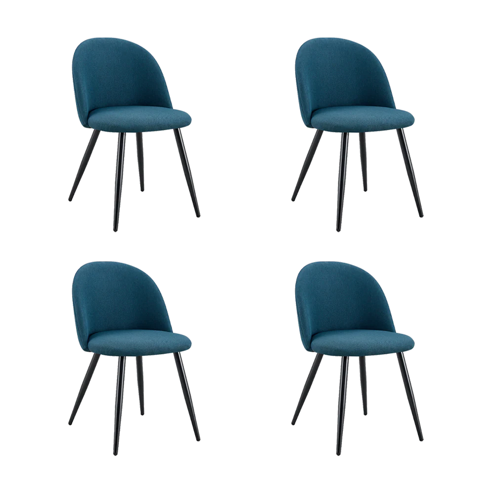 Set de 4 Sillas Core, Color Azul, Con espaldar y diseño Moderno - Image 4