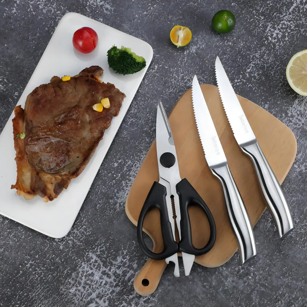 Set Cuchillos Cocina 15 Piezas Acero Inoxidable Base Madera - Image 6