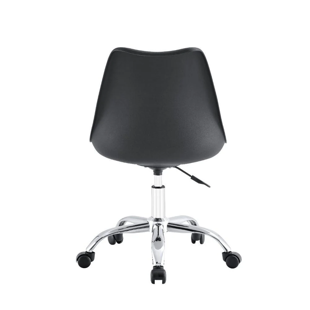 SILLA DE ESCRITORIO JETIX, NEGRO, GIRATORIA Y ACOLCHADA CON BASE METÁLICA - Image 4