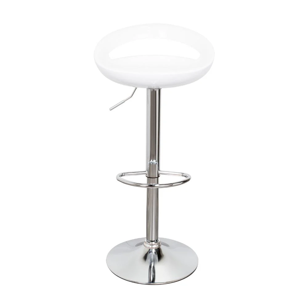 SILLA BAR TURÓN, BLANCO,  BASE METAL CROMADO - Image 2