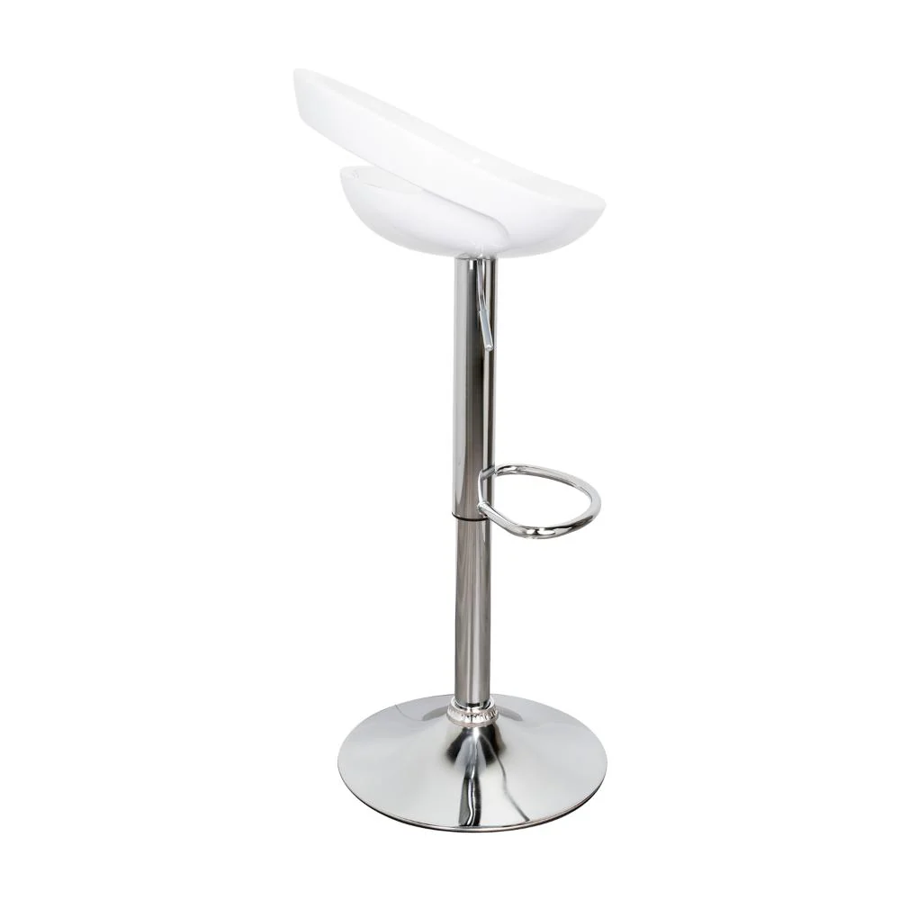 SILLA BAR TURÓN, BLANCO,  BASE METAL CROMADO - Image 3