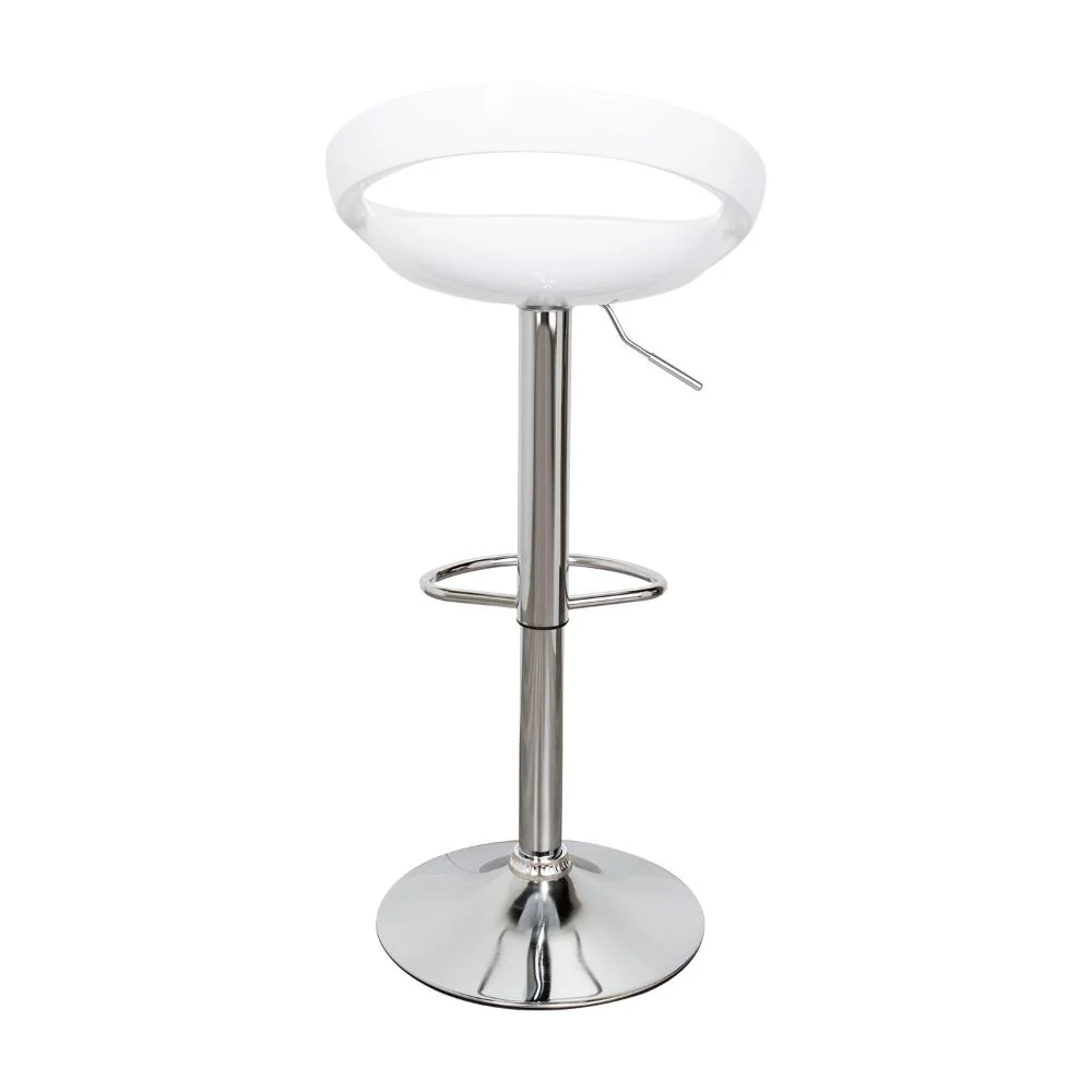 SILLA BAR TURÓN, BLANCO,  BASE METAL CROMADO - Image 4