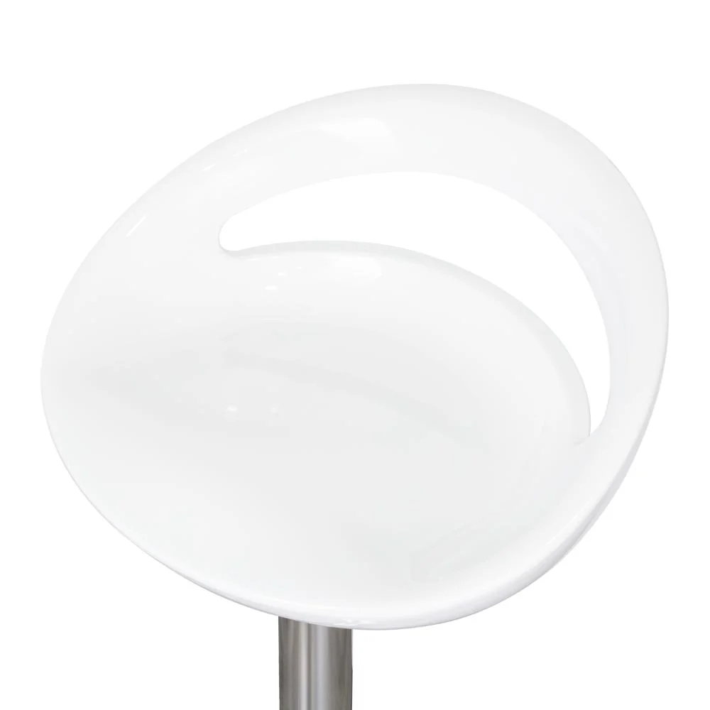 SILLA BAR TURÓN, BLANCO,  BASE METAL CROMADO - Image 5