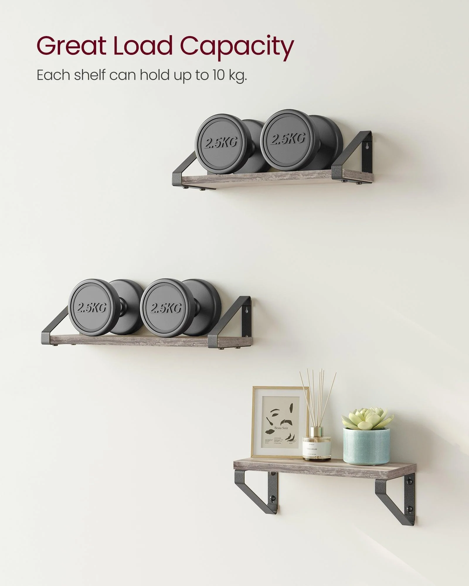SET DE 3 REPISAS SHELF, MARRÓN RUSTICO - Image 18