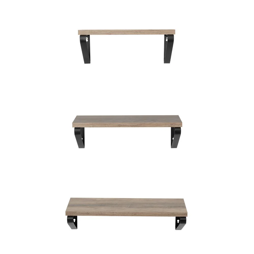 SET DE 3 REPISAS SHELF, MARRÓN RUSTICO - Image 3