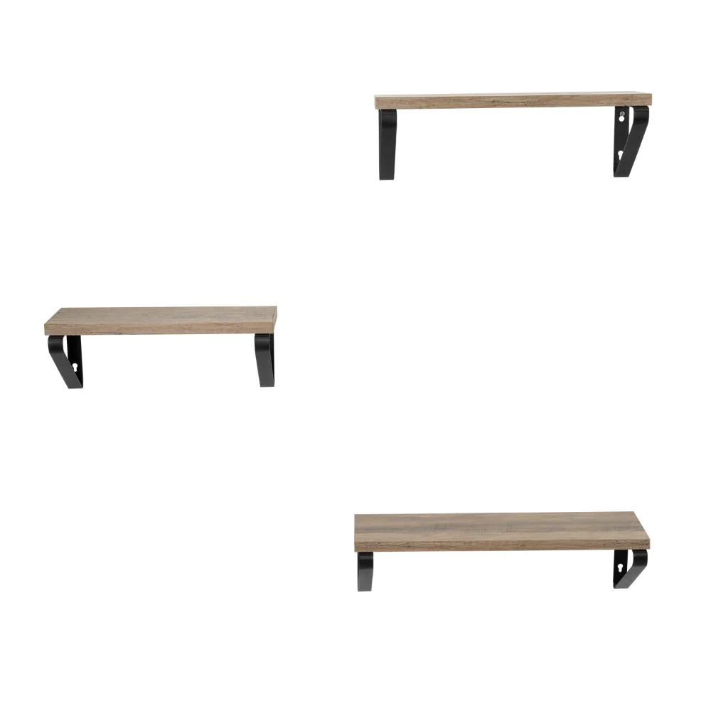 SET DE 3 REPISAS SHELF, MARRÓN RUSTICO - Image 5