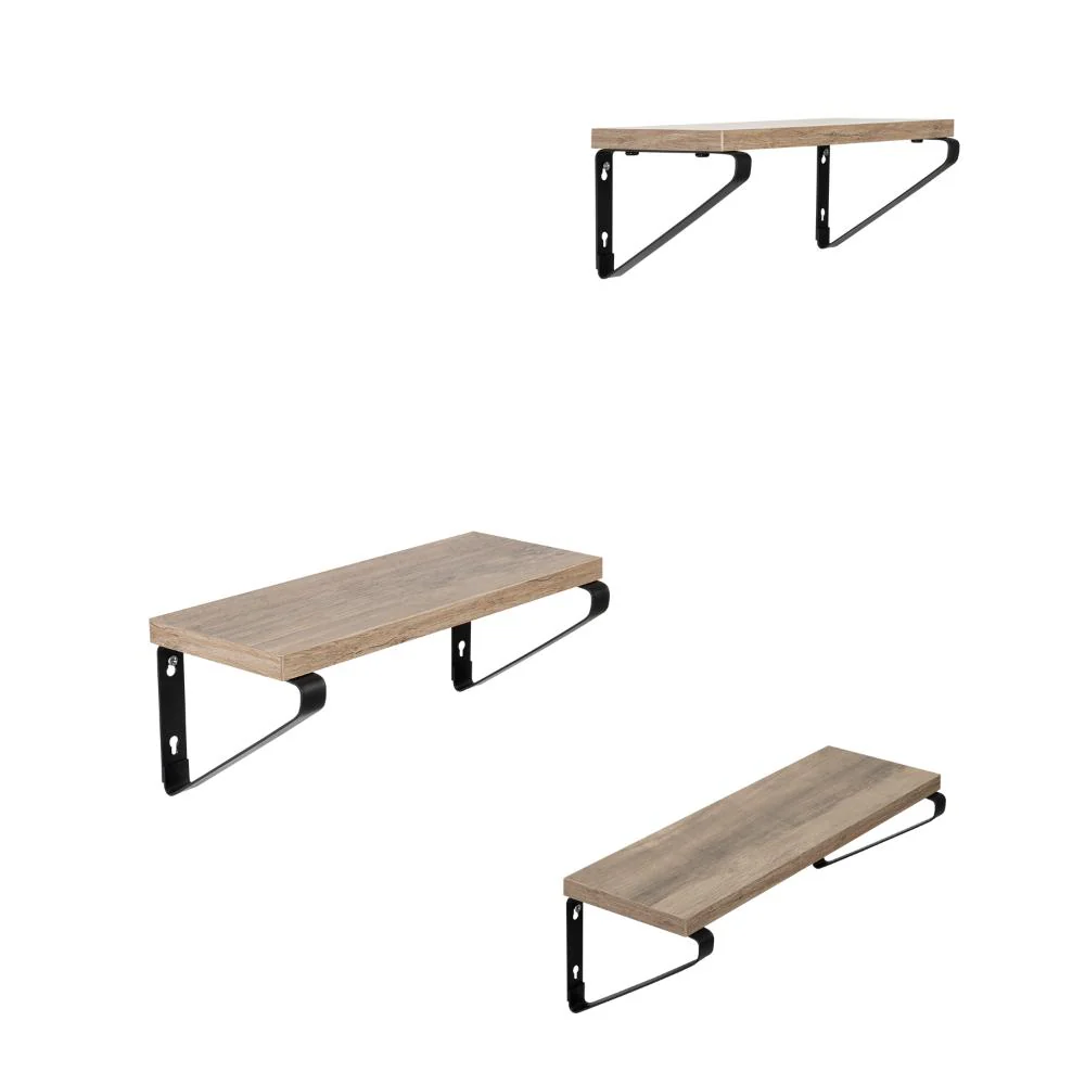 SET DE 3 REPISAS SHELF, MARRÓN RUSTICO - Image 6