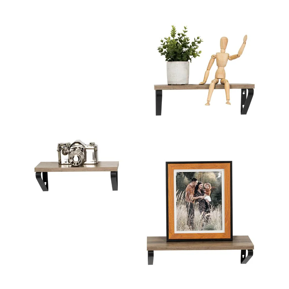SET DE 3 REPISAS SHELF, MARRÓN RUSTICO - Image 9