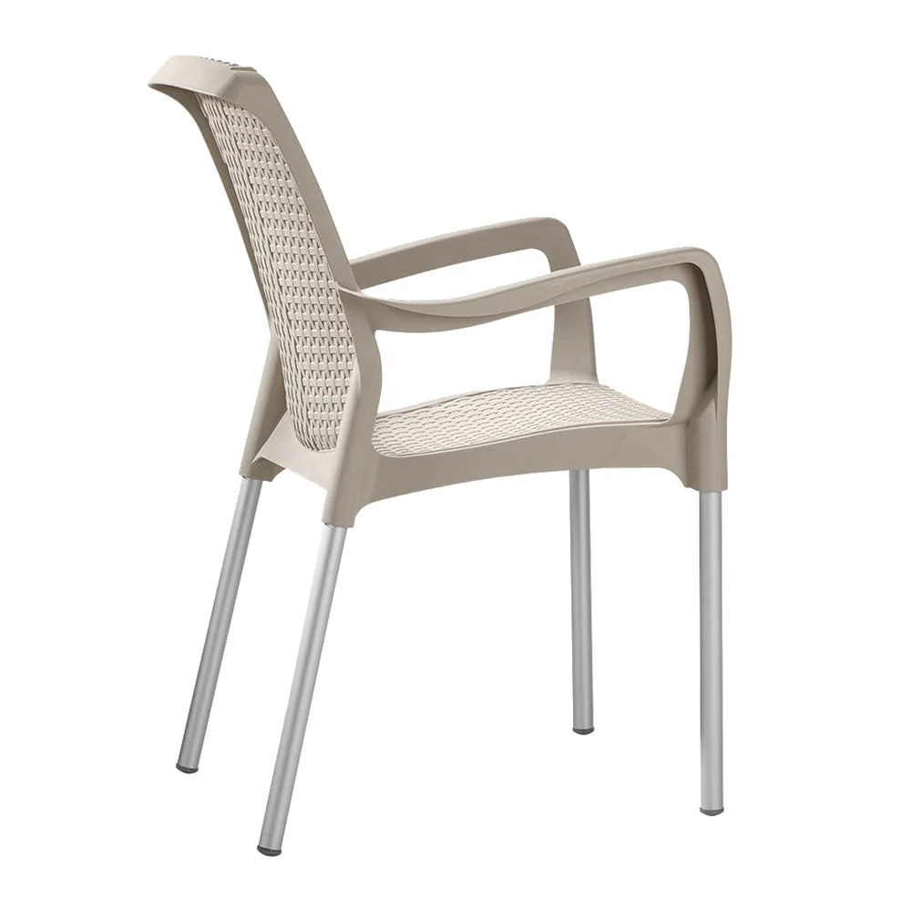 Silla Apariencia Shia con Brazos Taupe - Image 2