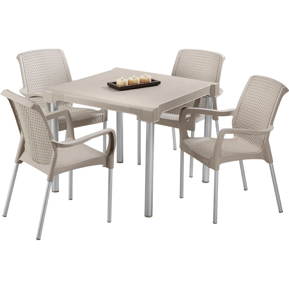 Silla Apariencia Shia con Brazos Taupe - Image 3