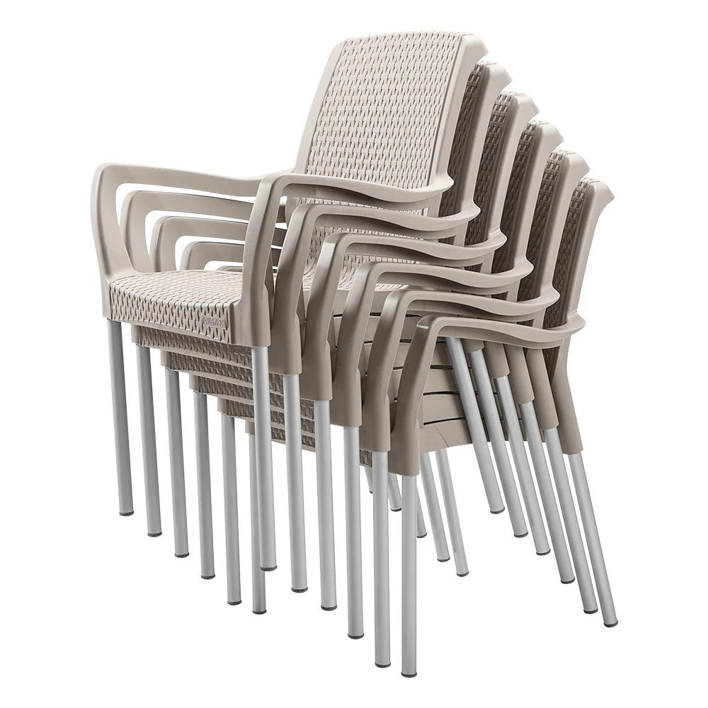 Silla Apariencia Shia con Brazos Taupe - Image 5