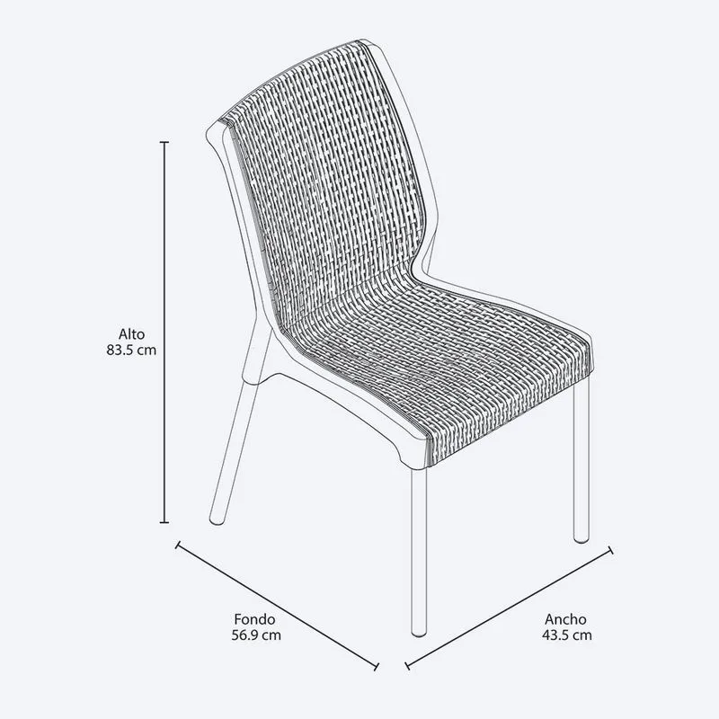 Silla Apariencia Shia sin Brazos Taupe - Image 4