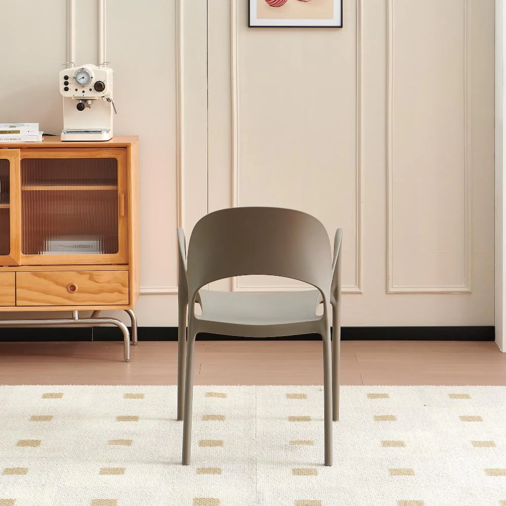 Silla Bremen, Taupe, Con espaldar, reposa brazos y diseño minimalista - Image 6