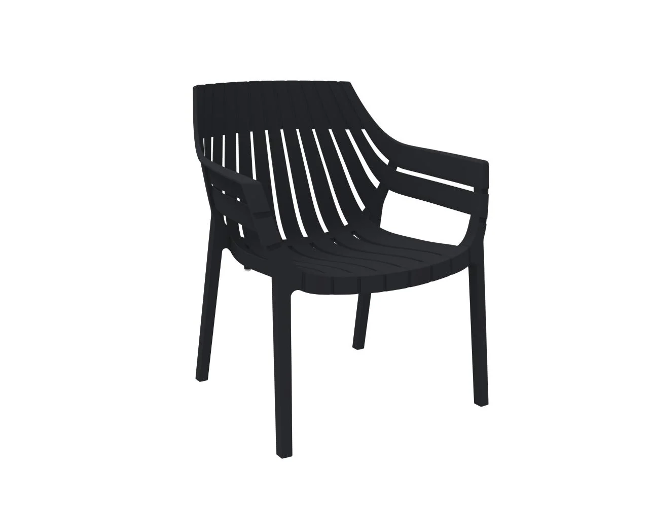 Silla con Brazos Arena, Negro, con espaldar y diseño moderno - Image 4