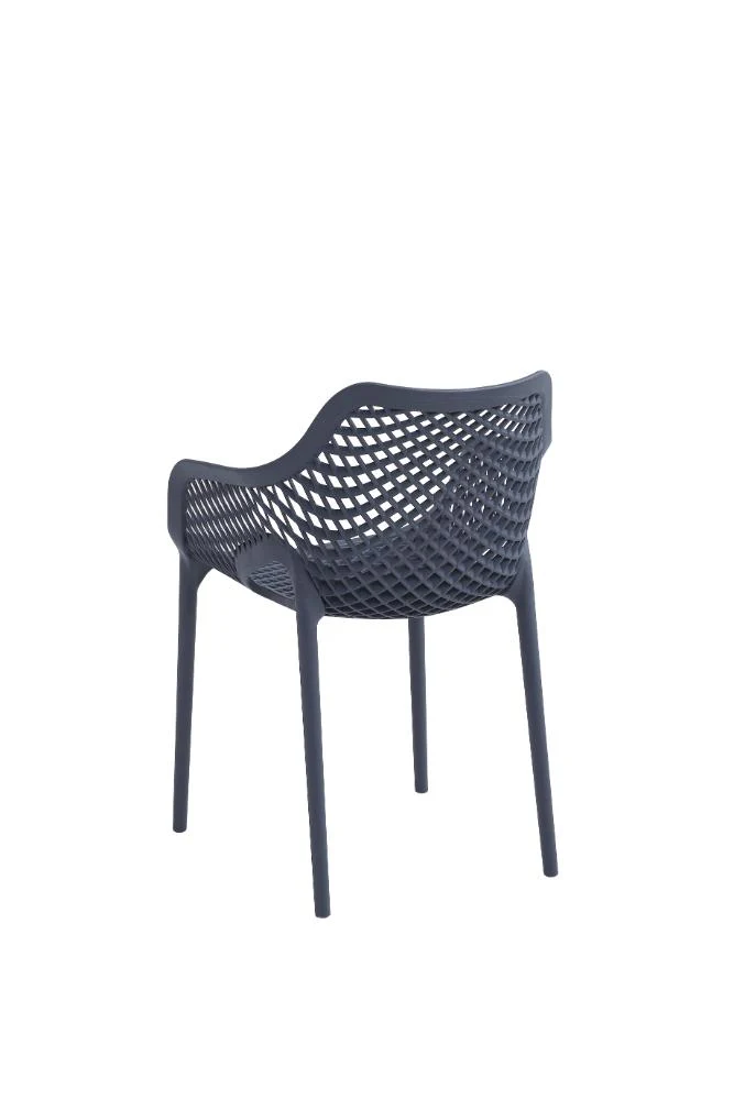 Silla con Brazos Miame, Gris Oscuro, con espaldar y diseño moderno - Image 3