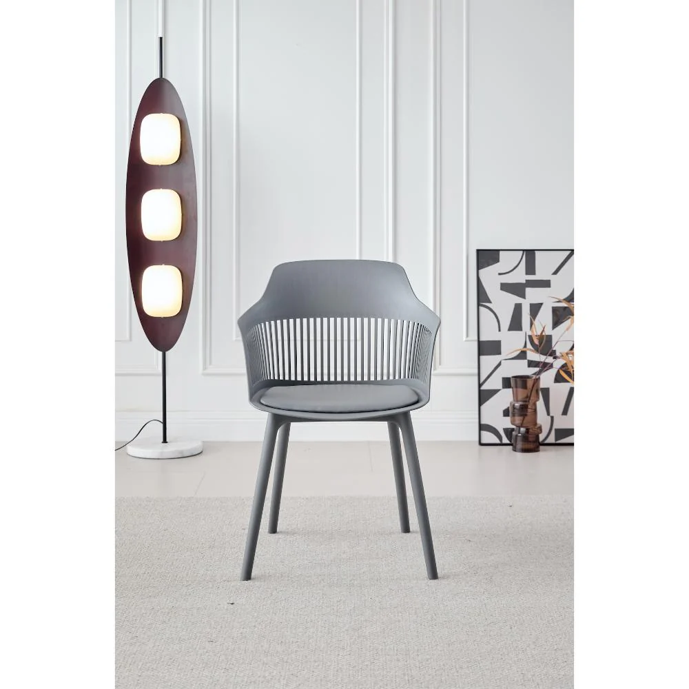 SILLA CON COJIN MAX, COLOR GRIS OSCURO, CON ESPALDAR Y COJÍN X4 - Image 8
