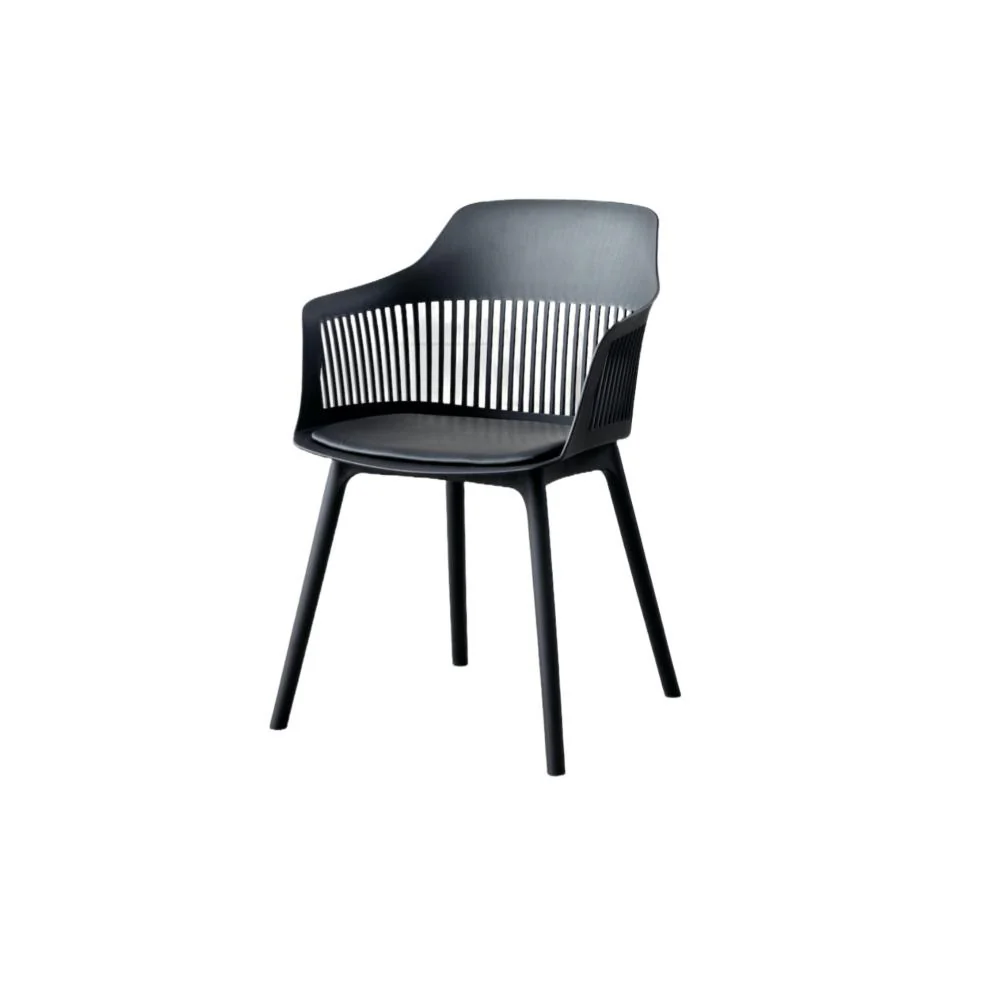 SILLA CON COJIN MAX, COLOR NEGRO, CON ESPALDAR Y COJÍN X4 - Image 7